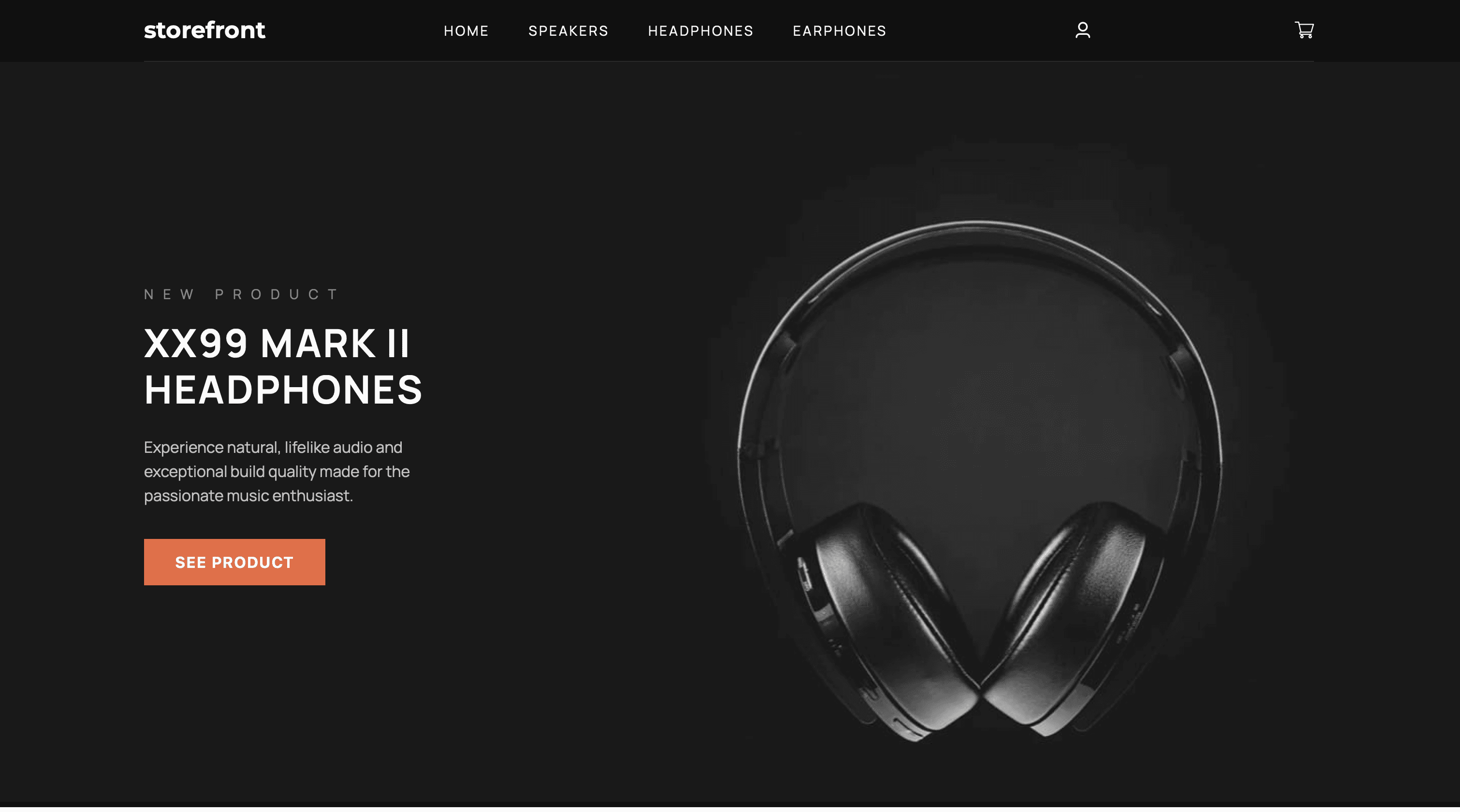 storefront - e-commerce website project screenshot